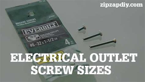 electrical outlet screws size